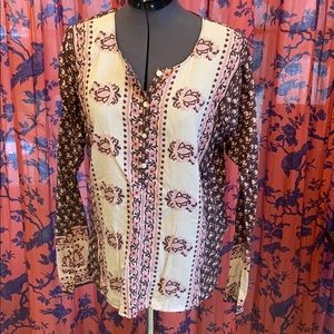Patterned tunic shirt